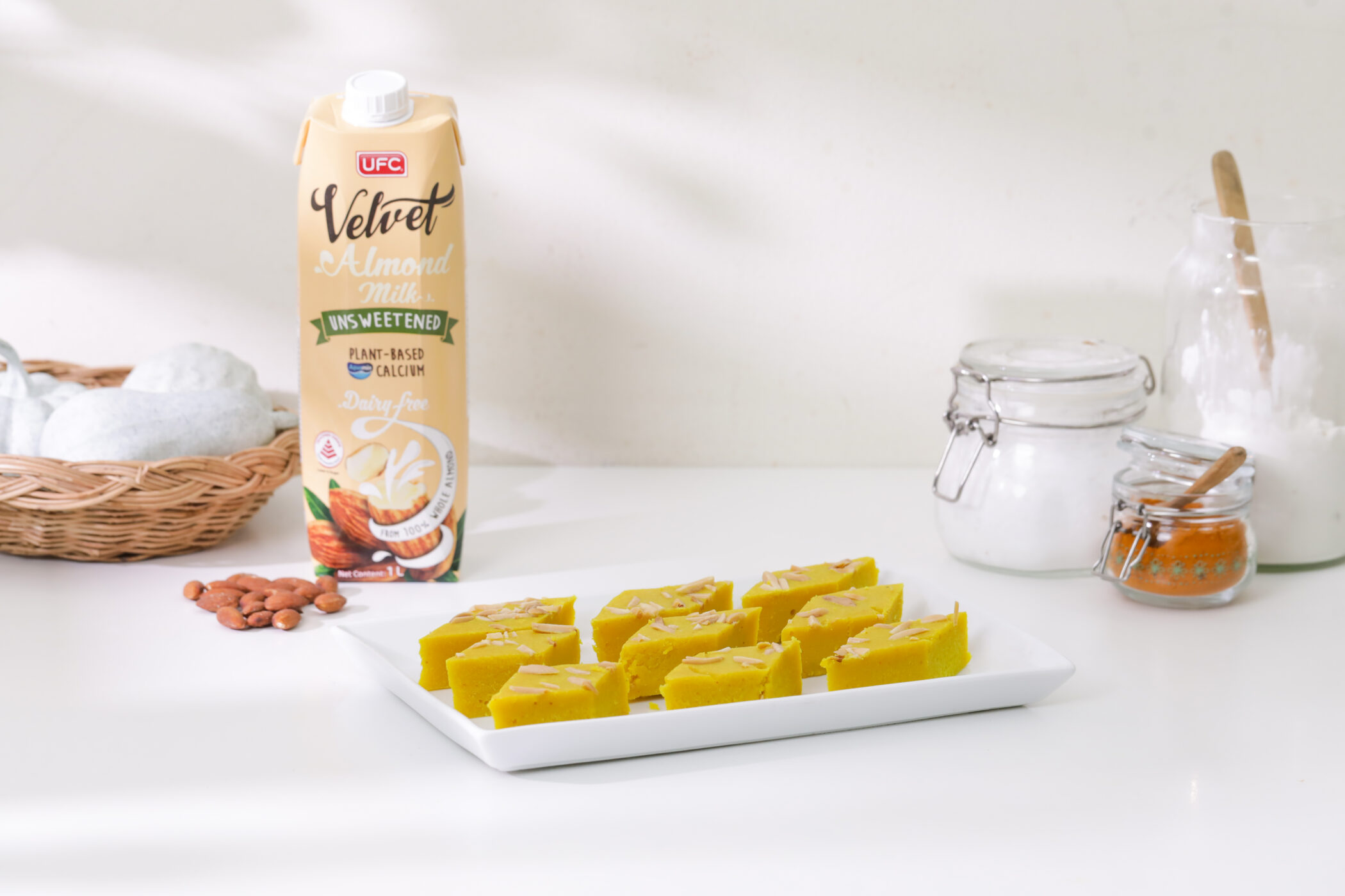 Almond Turmeric Cake - UFC REFRESH COCONUT WATER