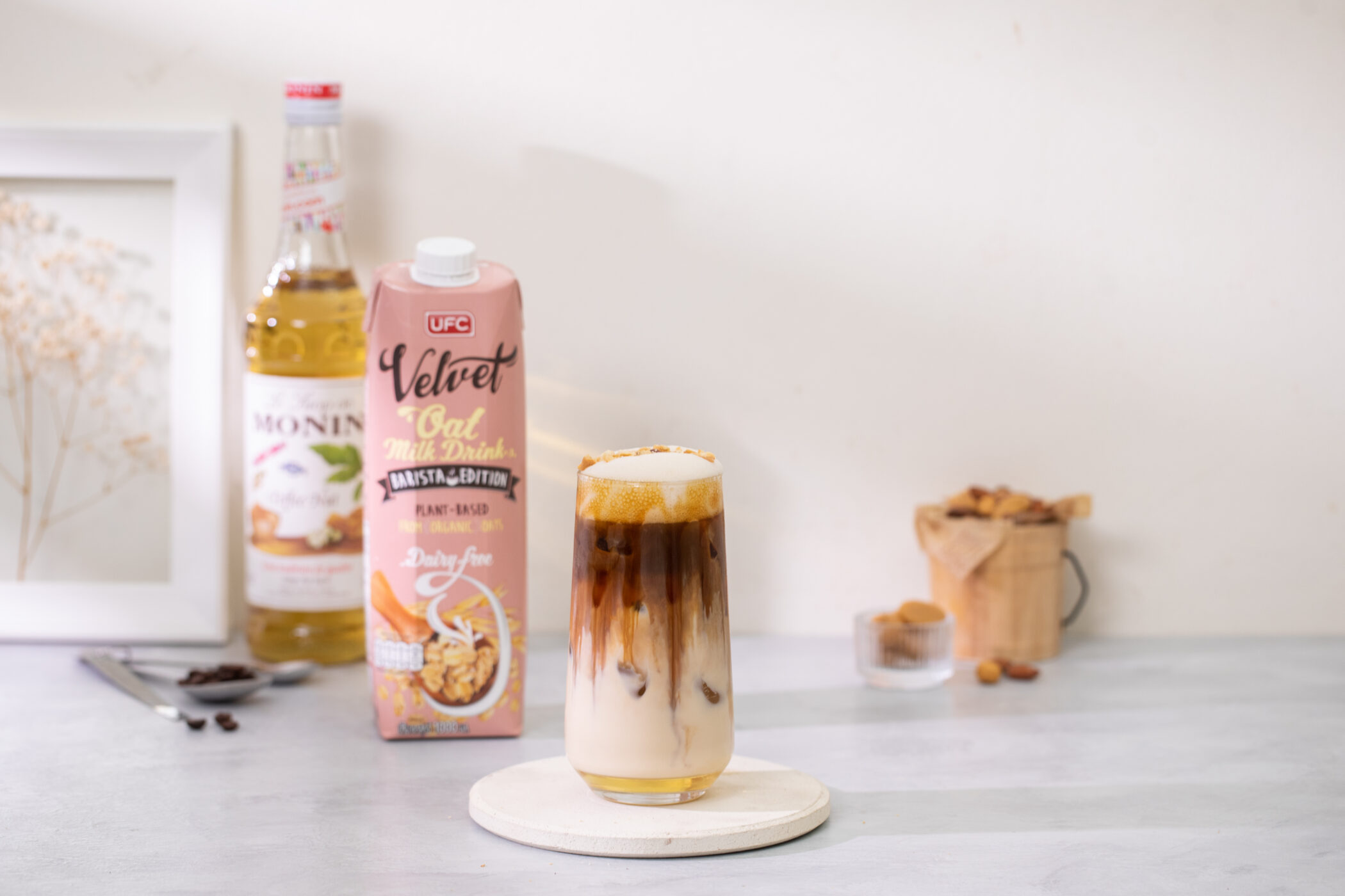 Toffee Nut Caramel Iced Latte - UFC REFRESH COCONUT WATER